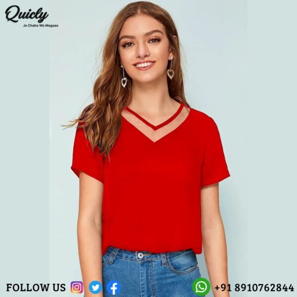 Casual Regular Sleeves Solid Women Top