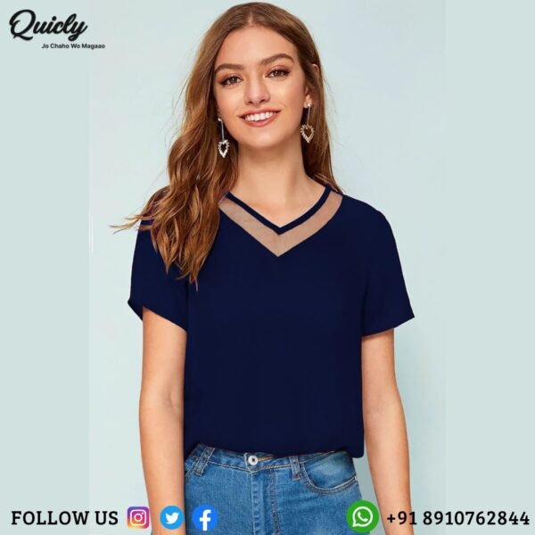 Casual Regular Sleeves Solid Women Top