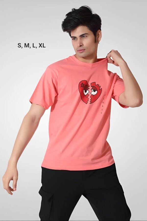 Pink Savage Heart Graphic Printed Tshirt